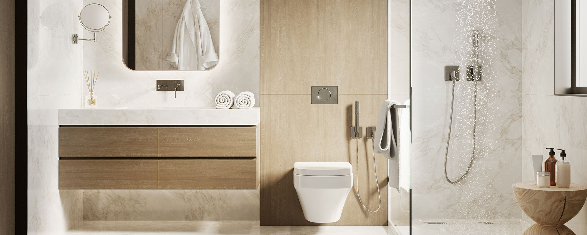 Rénovation de salle de bain PMR et climatisation dans le Gard